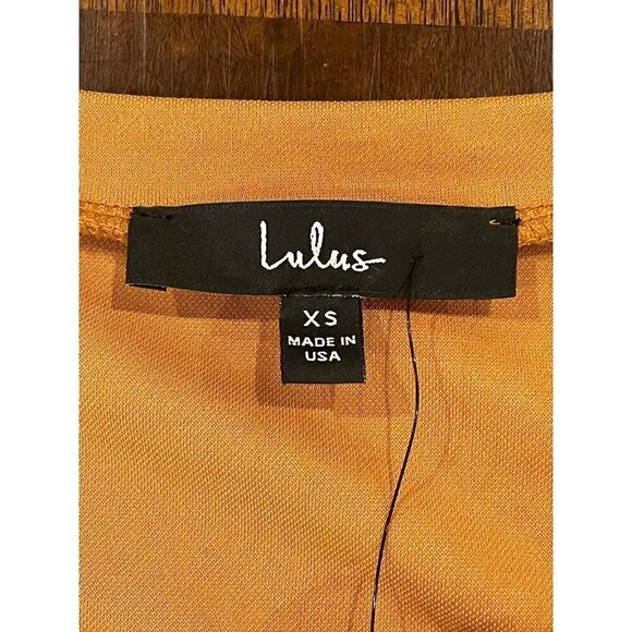 Lulus Orange Casual Allure Dark Mustard‎ Back Cutout Fitted Mini Dress XS - Picture 8 of 11